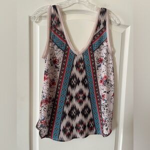 Daytrip Brand Multicolor Sleeveless Double V Neckline Tank Women’s Size XS